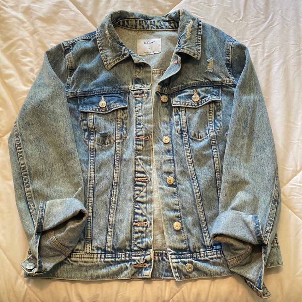 Old Navy Distressed Jean Jacket